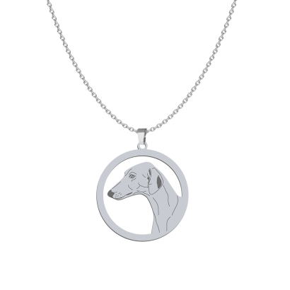 Silver Azawakh engraved necklace - MEJK Jewellery