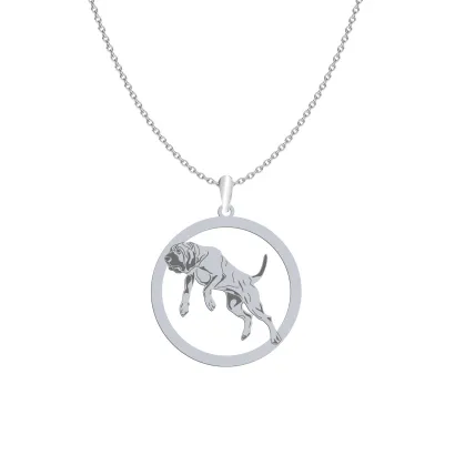 Naszyjnik z psem Mastifem Brazylijskim srebro GRAWER GRATIS - MEJK Jewellery