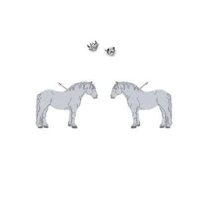 Silver Percheron Horse earrings - MEJK Jewellery