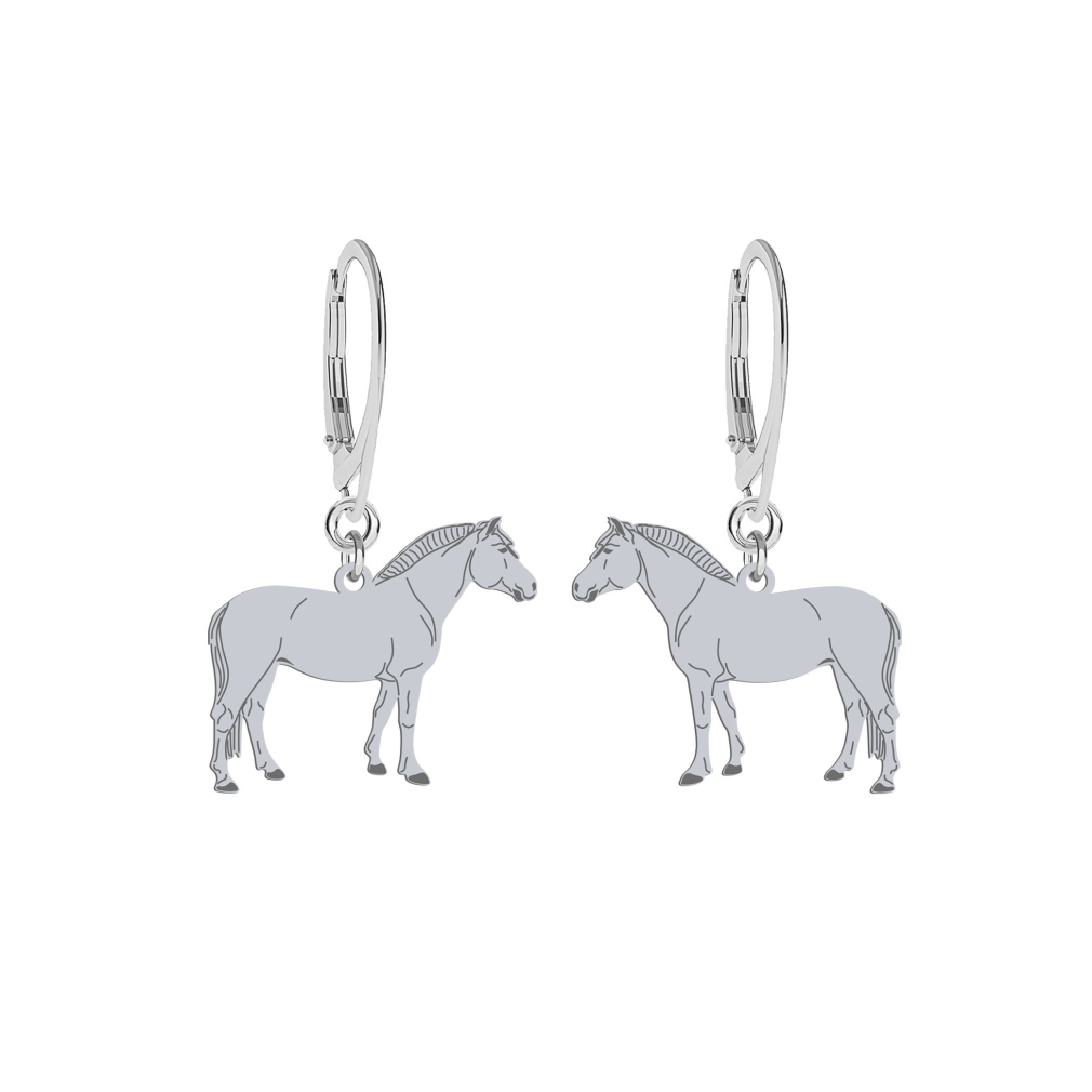 Silver Fjord Horse earrings, FREE ENGRAVING - MEJK Jewellery