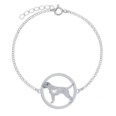 Silver Border Terrier engraved bracelet - MEJK Jewellery