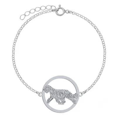 Silver Briard bracelet, FREE ENGRAVING - MEJK Jewellery