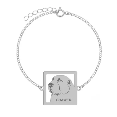 Silver Central Asian Shepherd engraved bracelet - MEJK Jewellery