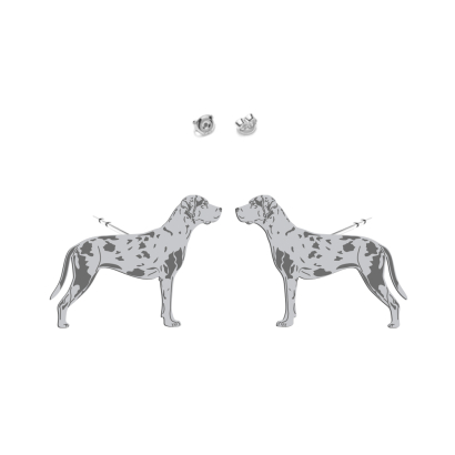 Kolczyki z psem Louisiana Catahoula srebro - MEJK Jewellery