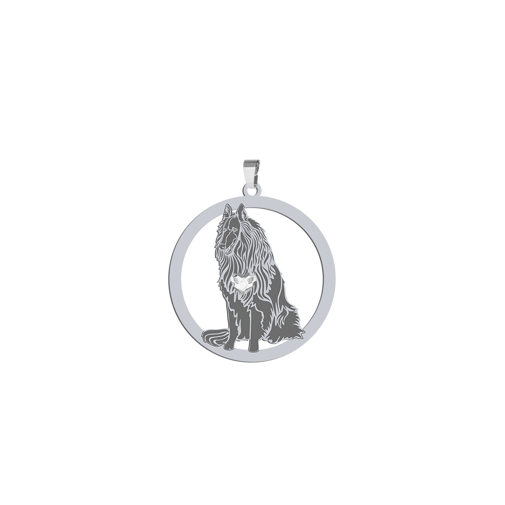Silver Belgian Shepherd pendant, FREE ENGRAVING - MEJK Jewellery