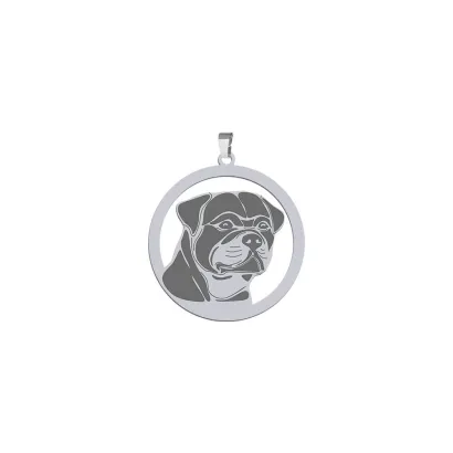 Silver Rottweiler pendant, FREE ENGRAVING - MEJK Jewellery