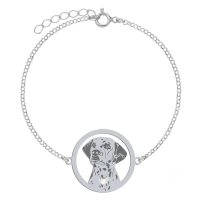 Silver Dalmatian bracelet, FREE ENGRAVING - MEJK Jewellery