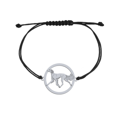 Silver Saluki string bracelet, FREE ENGRAVING - MEJK Jewellery