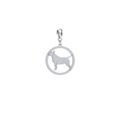 Silver Bull Terrier engraved charms - MEJK Jewellery