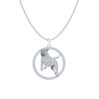 Silver Boerboel engraved necklace - MEJK Jewellery