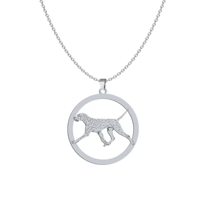 Silver Vizsla Dog necklace , FREE ENGRAVING - MEJK Jewellery