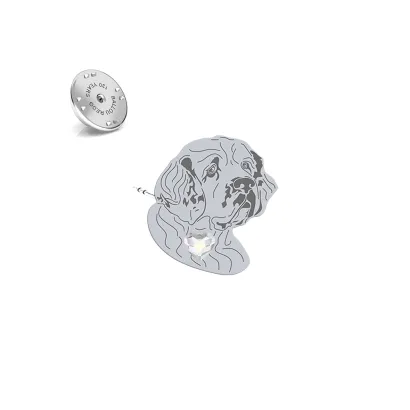 Silver Clumber Spaniel pin - MEJK Jewellery