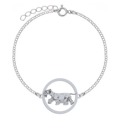 Silver Cesky Terrier engraved bracelet - MEJK Jewellery