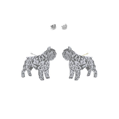 Silver Bouvier des Flandres earrings - MEJK Jewellery