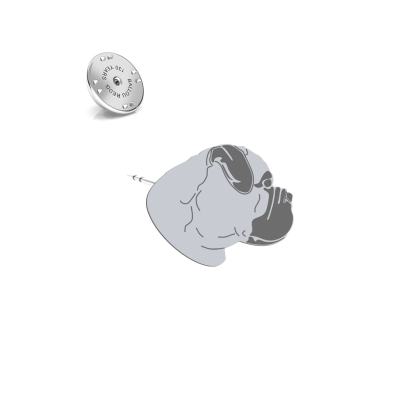 Silver Bullmastiff pin - MEJK Jewellery