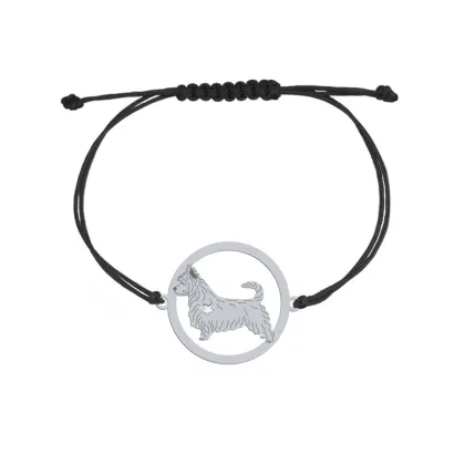 Bransoletka Terrier Australijski srebro 925 sznurek GRAWER GRATIS - MEJK Jewellery