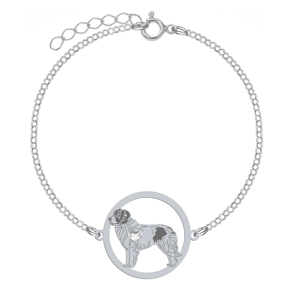Silver Landseer engraved bracelet - MEJK Jewellery