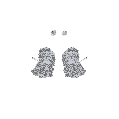 Silver Russian Tsvetnaya Bolonka earrings - MEJK Jewellery