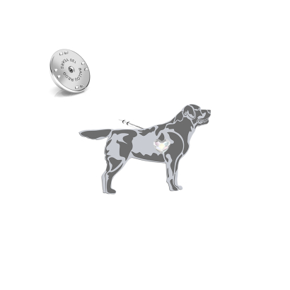 Silver Labrador Retriever pin - MEJK Jewellery
