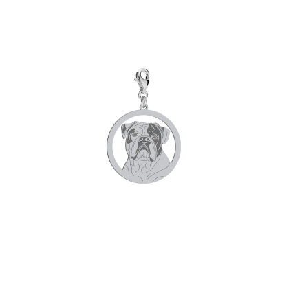 Charms Bulldog Amerykański srebro  pozłacane GRAWER GRATIS - MEJK Jewellery
