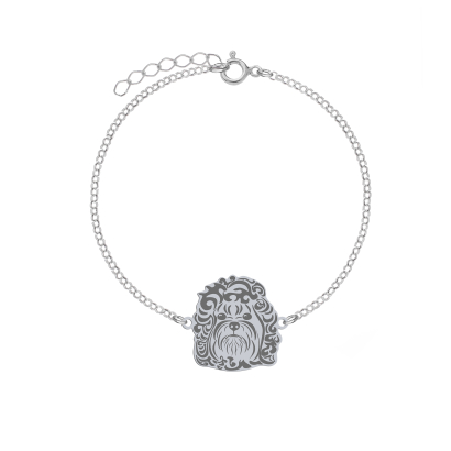 Silver Russian Tsvetnaya Bolonka engraved bracelet - MEJK Jewellery