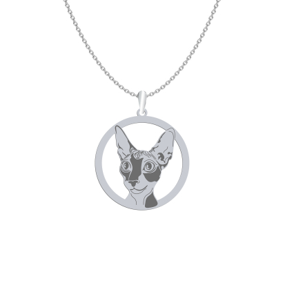 Naszyjnik z Kotem Cornish Rex srebro GRAWER GRATIS - MEJK Jewellery