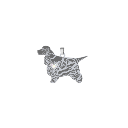 Zawieszka z psem Cocker Spaniel Angielski srebro GRAWER GRATIS - MEJK Jewellery