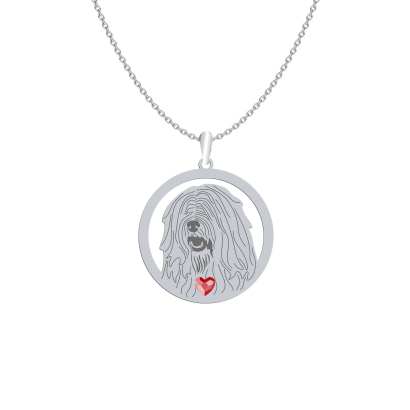 Silver South Russian Shepherd Dog engraved necklace - MEJK Jewellery