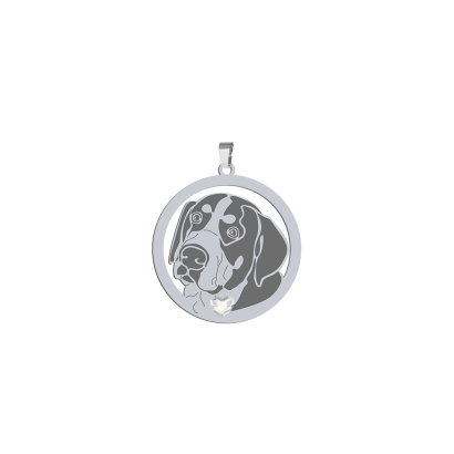 Silver Greater Swiss Mountain Dog engraved pendant - MEJK Jewellery