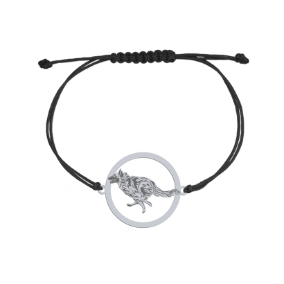 Silver Belgian Tervueren string bracelet, FREE ENGRAVING - MEJK Jewellery