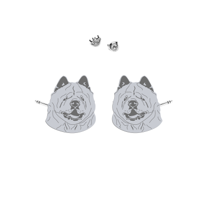 Silver Chow chow Soft earrings - MEJK Jewellery