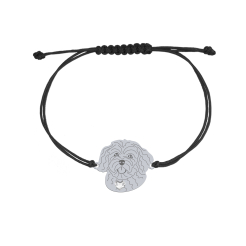 Bransoletka Maltipoo 925 srebro sznurek GRAWER GRATIS - MEJK Jewellery