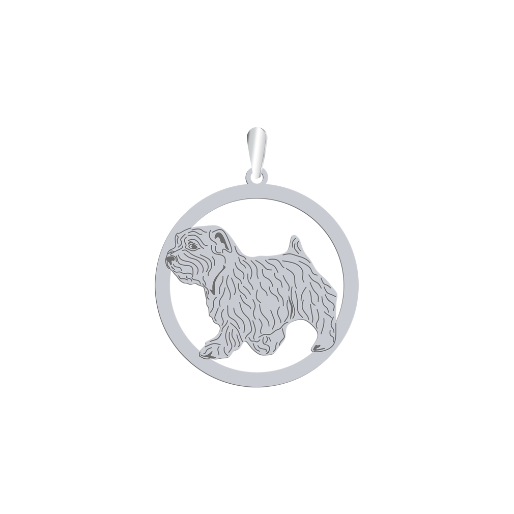 Silver Norfolk terrier engraved pendant - MEJK Jewellery