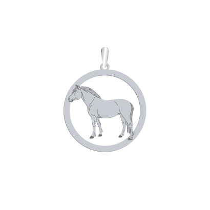 Silver Fjord Horse pendant, FREE ENGRAVING - MEJK Jewellery