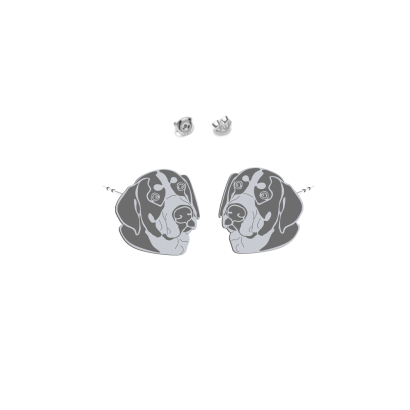 Silver Greater Swiss Mountain Dog earrings - MEJK Jewellery
