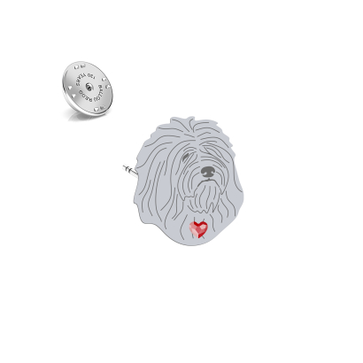Silver ODIS pin with a heart - MEJK Jewellery