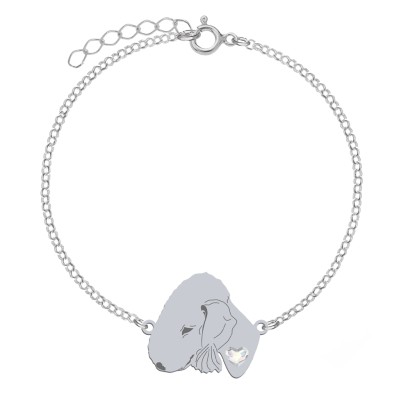 Silver Bedlington Terrier bracelet - MEJK Jewellery