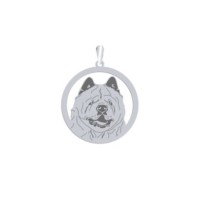 Silver Chow chow Soft pendant, FREE ENGRAVING - MEJK Jewellery